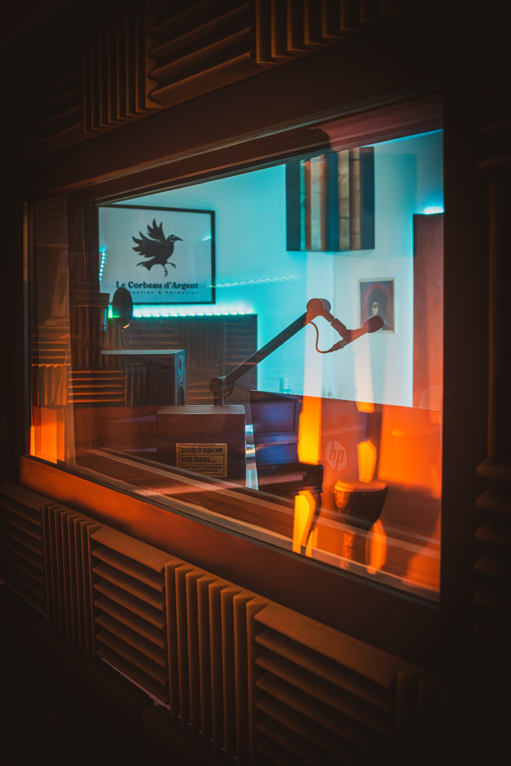 Double vitrage phonique en configuration “A” dans la Live Room